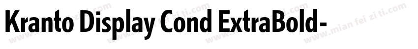 Kranto Display Cond ExtraBold字体转换